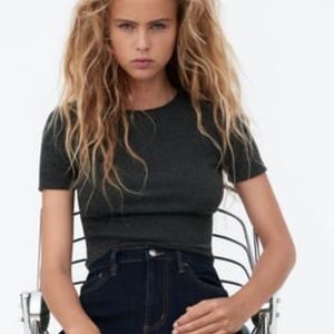 NWT Zara Shoulder Pad Top
